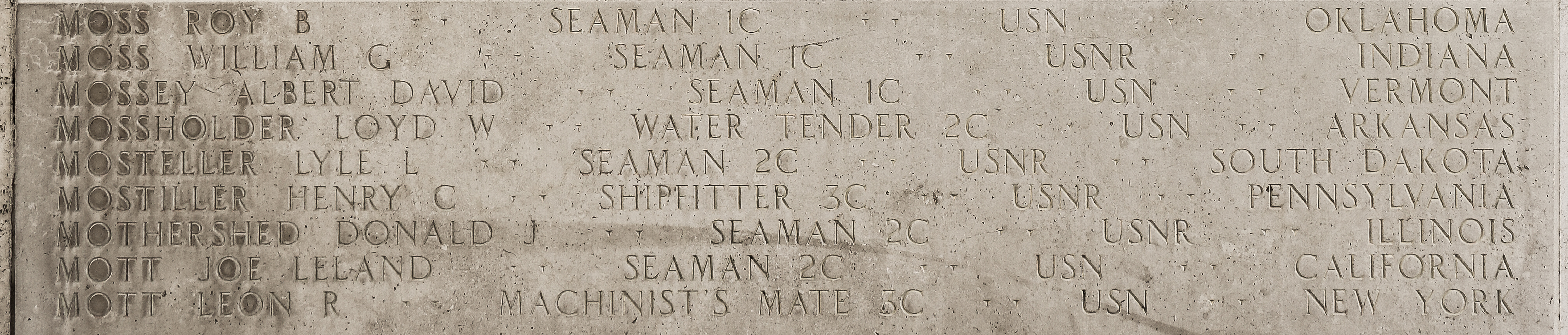 Henry C. Mostiller, Shipfitter Third Class